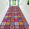 Geometric Style Long Corridor Carpet Non-slip Hall Runner Easy Clean Hallway Area Rugs Washable Porch Entry Doormat