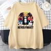 Never Forget Seaside Retro Music Festival Mans T-Shirts Creativity Hip Hop O-Neck Clothes Oversize Casual Trend Unisex Short Sleeve