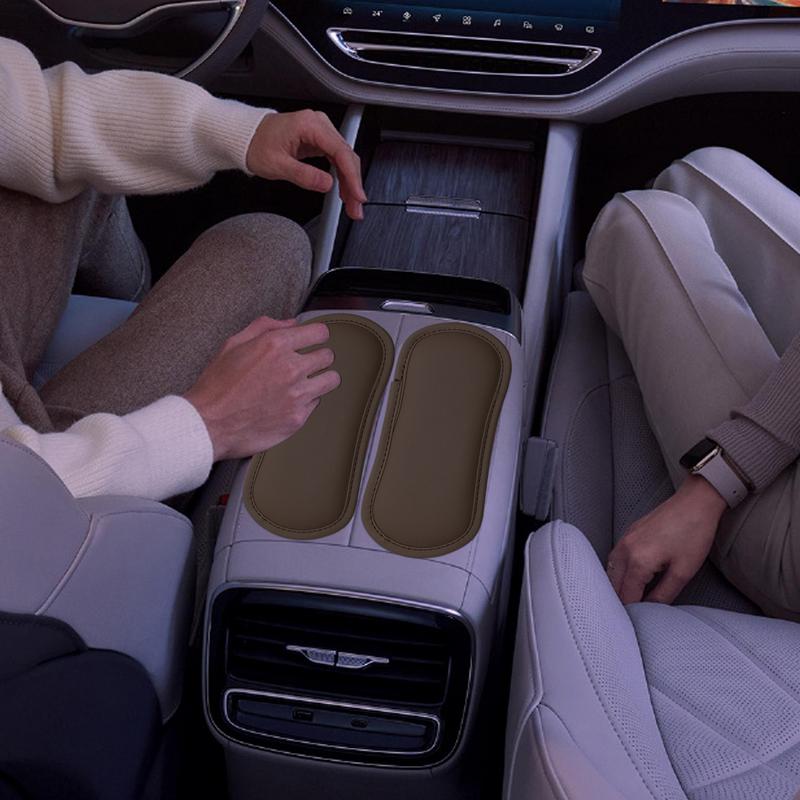 Car Suede Leather Knee Pad Inside Knee Cushion Comfortable Elastic Cushion Thigh Support Anti-collision Pad Interior Accessories