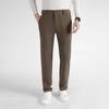 Men's Brushed Wool Blend Straight-Leg Thermal Casual Pants