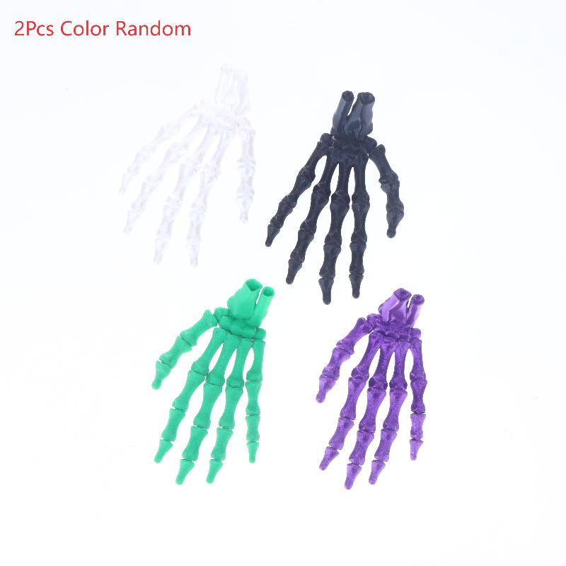2Pcs 3D Printed Plastic Scary Decoration Halloween Skeleton Hand Prop For Haunted House Horror Party Table Display Ghost