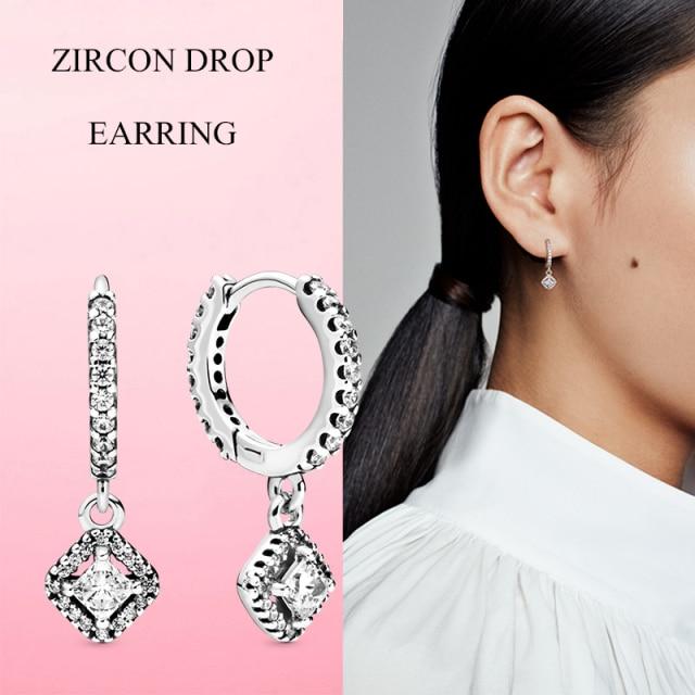 925 Серебряные серьги-гвоздики Женские модные серьги-гвоздики Ювелирные изделия