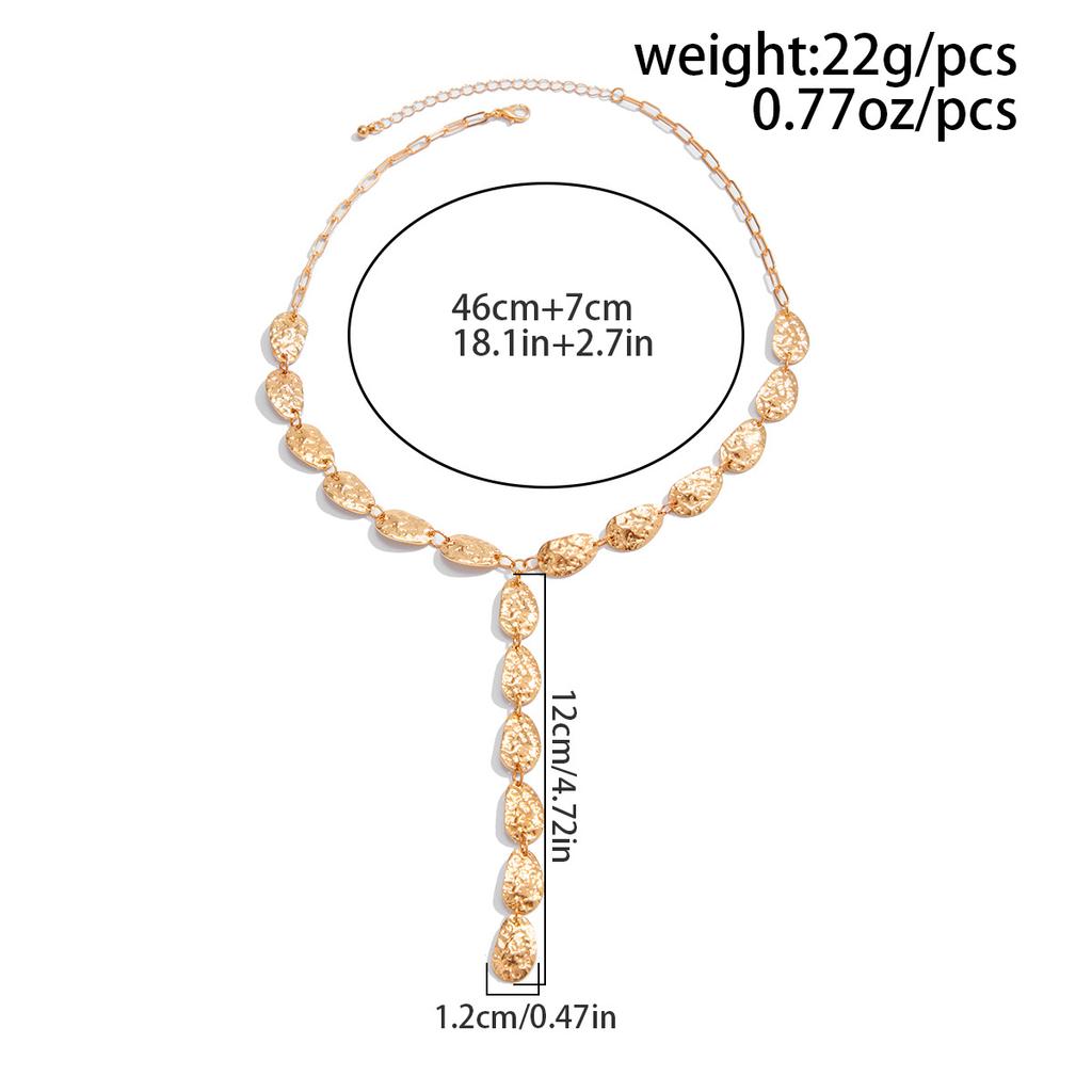 Неправильная барочная Y-образная ключичная цепочка, ожерелье с кулоном в виде плоской капли воды, женское