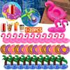 20-1PCS Flamingo Cup Holder Swimming Pool Water Float Inflatable Drink Cup for Pool Drinkware Tray Pink Bird Party Decoration