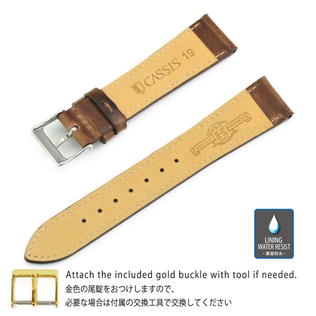 CASSIS LAVAL Часы из телячьей кожи Light со сменным ремешком U1032966040019, 19 мм, Коричневый, Инструмент,