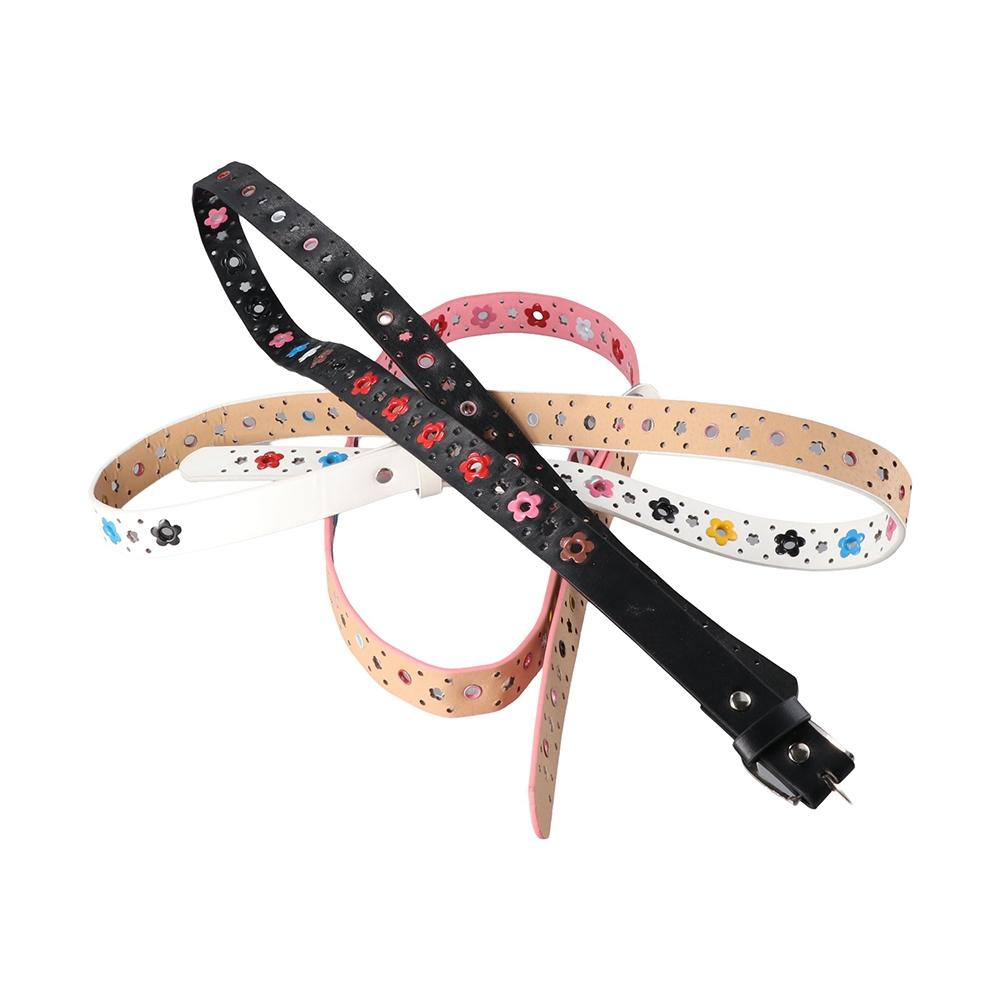 Girls Hollow Butterfly Flowers Kids PU Leather Waist Belt Waistband Children Belt Adjustable Belts