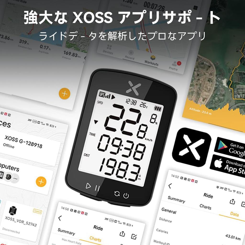XOSS G Gen2 велосипедный компьютер GPS велосипедный компьютер 2,2 дюйма Type-C зарядка 28 часов работы IPX7 водонепроницаемый кошачий глаз велосипедный компьютер ANT+ Bluetooth
