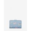 Jet Set Travel Компактный кошелек-бифолд на молнии Средний   Mk Signature 35t5stvf6v1540 Светло-голубой