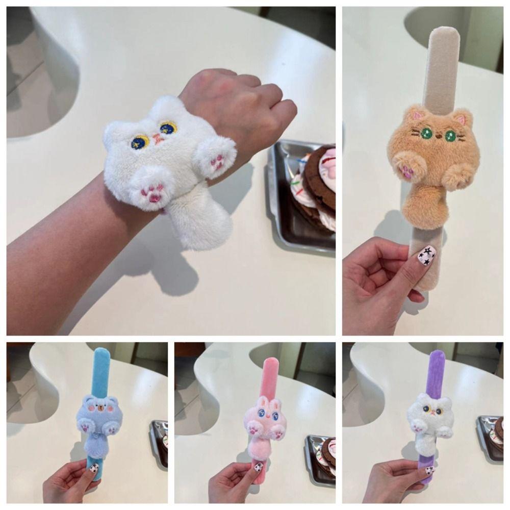 Simulation Plush Doll Slap Bracelet Rabbit Capybara Plush Wrist Band BirthdayGift