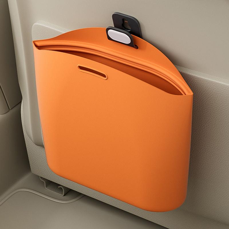 Автомобильный органайзер для спинки сиденья, силиконовый автомобильный мешок для мусора, органайзер для мусора, многоцелевой карман для хранения, автомобильный мусорный контейнер для внедорожников и грузовиков