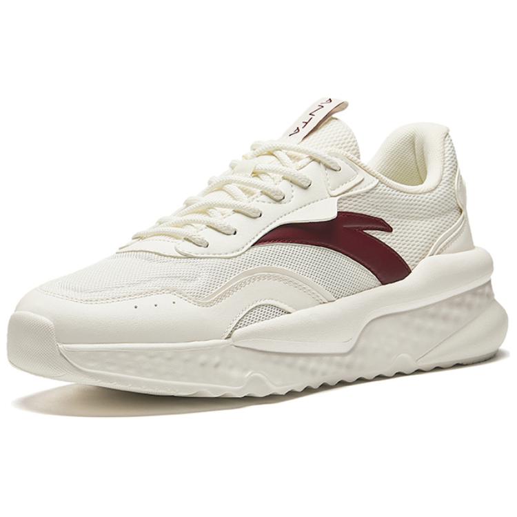 Anta Lifestyle Series Retro амортизирующие нескользящие низкие повседневные туфли мужские кроссовки белые красные 912428823-4