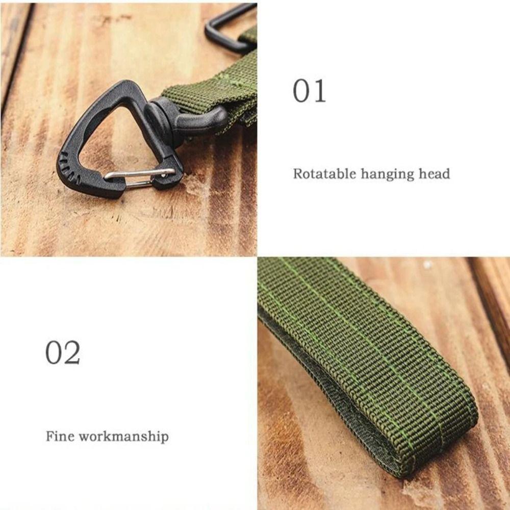 Triangle Quick Release Gloves Hook Adjustable Webbing Gloves Hook Camping Carabiner Glove Storage