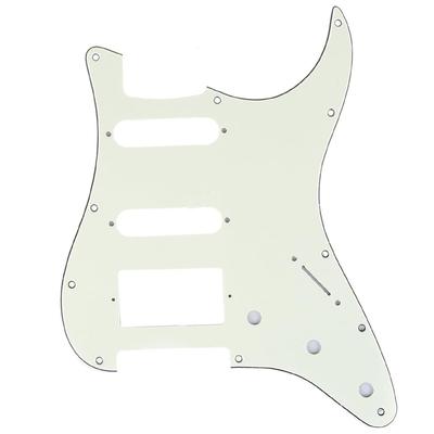 Musiclily Pro 11-отверстий SSH Strat Пикгард для американских Strat/Stratocaster Электрогитар, 3-компонентный, цвет слоновой кости