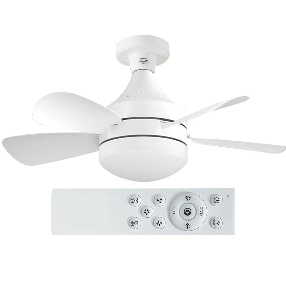 Потолочный вентилятор с подсветкой и пультом, патрон, таймер, беспроводной вентилятор, 3 скорости ветра, 5 лопастей для гостиной, спальни