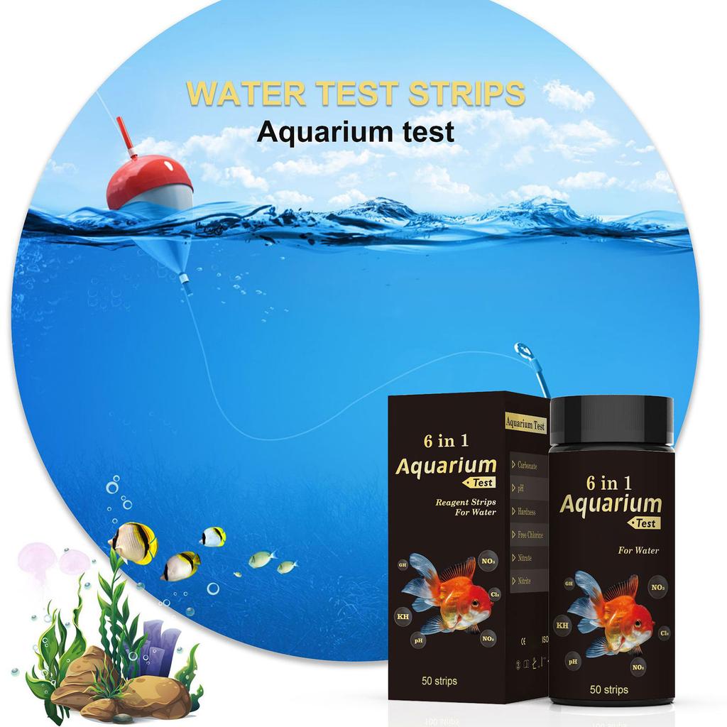 100PCS Aquarium Testing Set for Freshwater Saltwater Pond Test Strips for Fish Tank Testing PH Nitrites Alkalinity