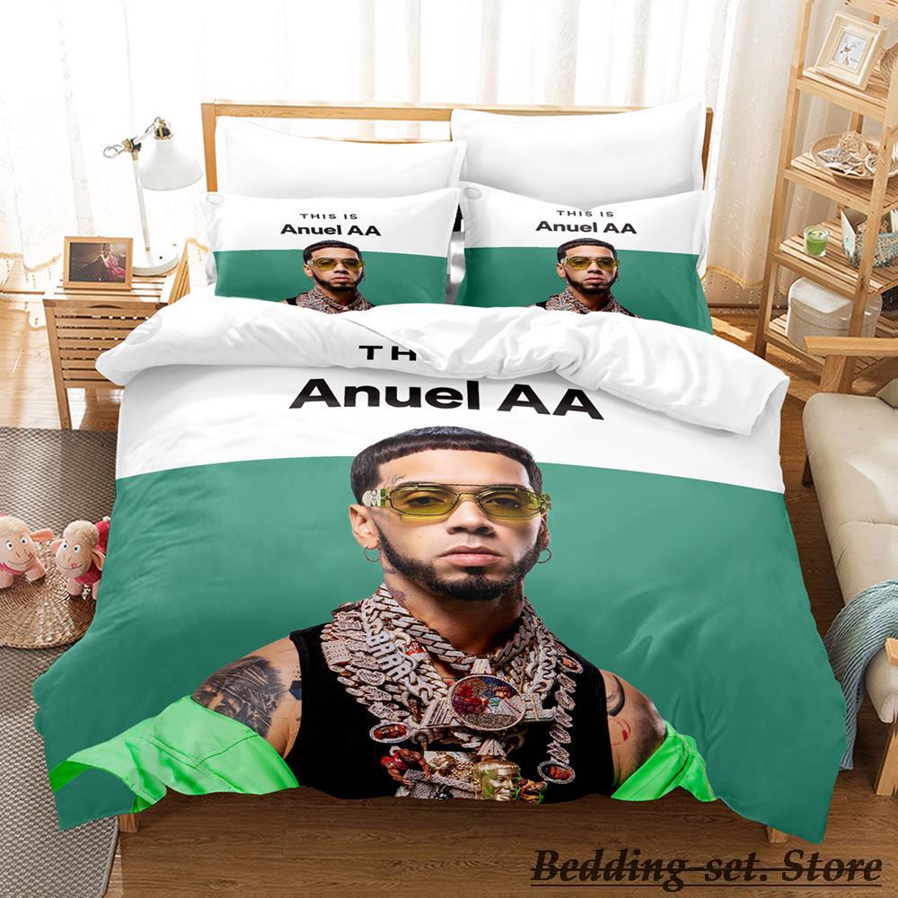 Anuel Aa Real Hasta La Bedding Set Single Twin Full Queen King Size Bed Set Aldult Kid Bedroom Duvetcover Sets Parure De Lit