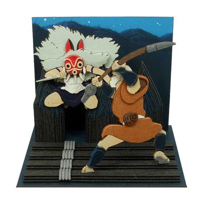 Sankei Studio Ghibli Мини Принцесса Мононоке Принцесса Ночь Атака Бумажная Модель Мононоке MP07-136