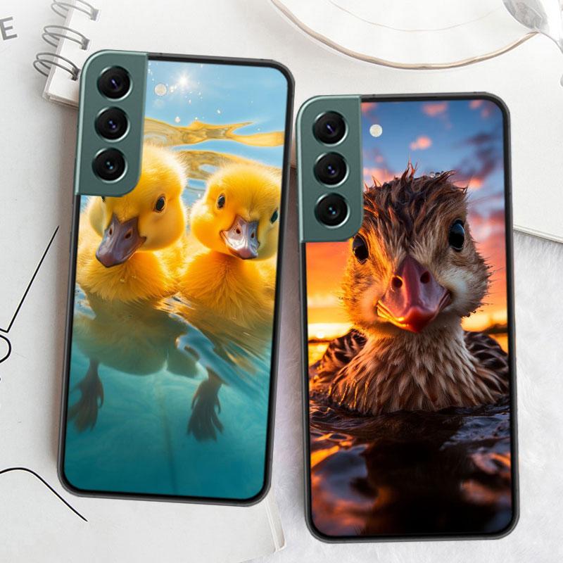 Желтая Утка Чехол для Телефона Для Samsung Galaxy S22 S25 Ultra S21 S10 Plus S26 Edge S20 S23 S24 FE Чехол Силиконовый Мягкий ТПУ Прозрачный S