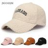 Hats Men and Women Autumn and Winter Thickened Lamb Wool Baseball Cap Windproof Warm Cap Cotton Hat Cycling Cold Hat