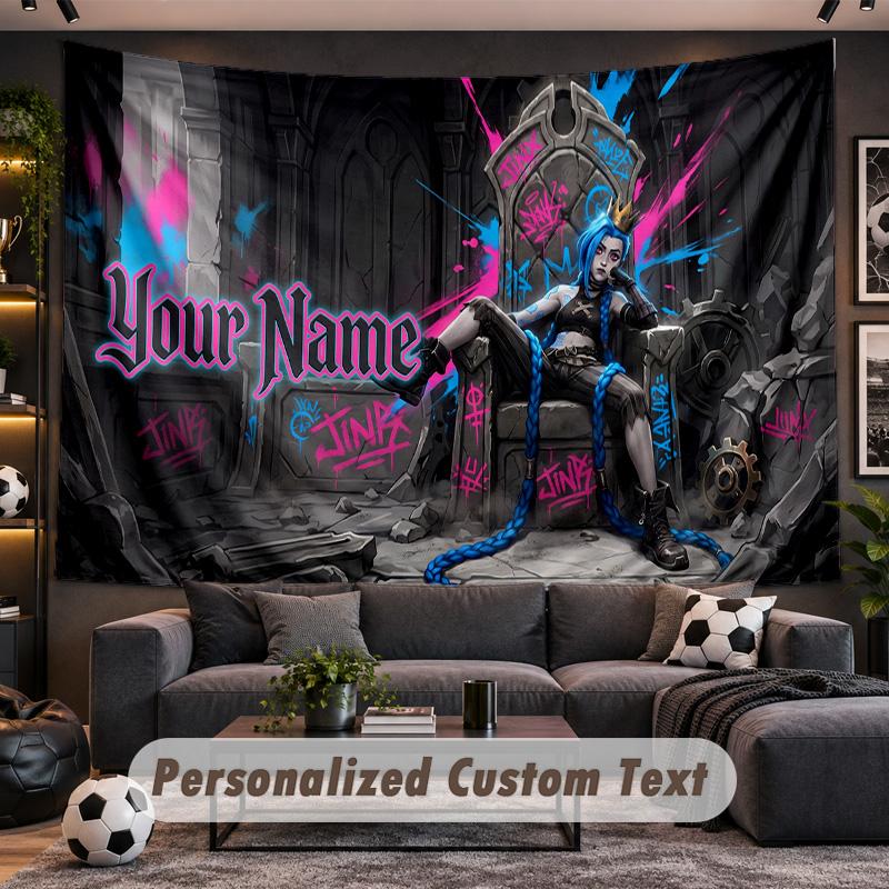 Arcane Personalized Tapestry Support Custom Name, Wall Art Home Decoration