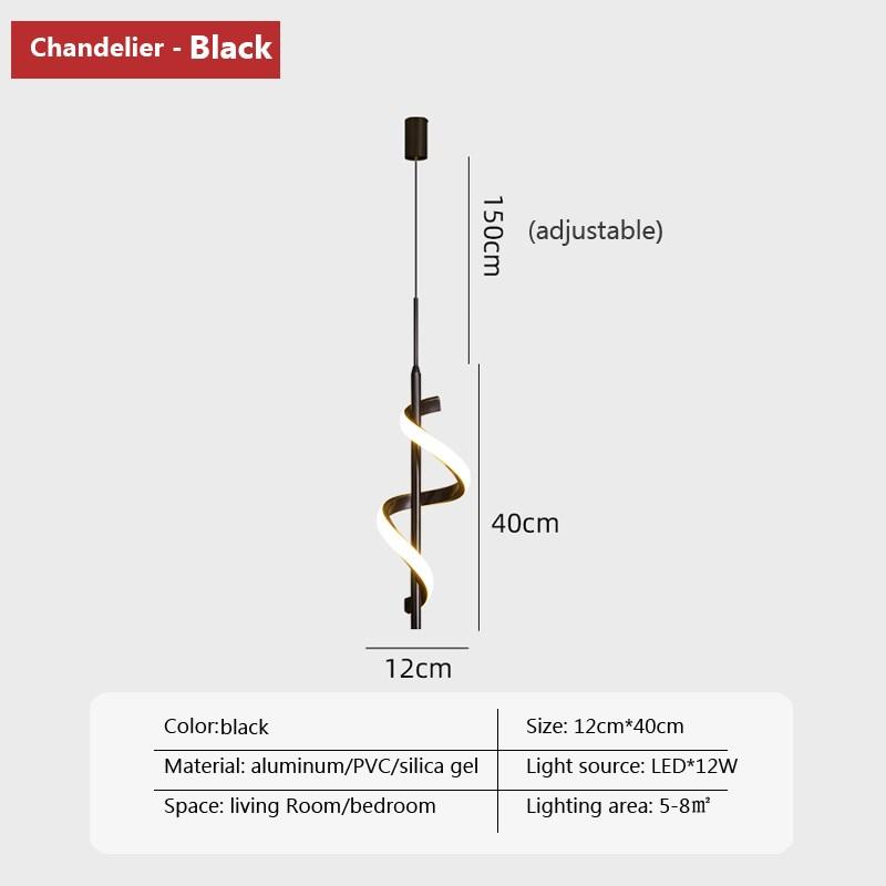 Современный светодиодный подвесной светильник с трехцветным светом для спальни, прикроватной тумбочки, гостиной, лестничной клетки, кабинета, столовой, светильник для внутреннего освещения