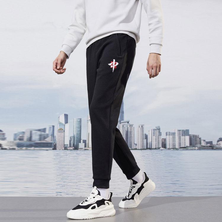 Anta Джоггеры с вязаными манжетами, толстые спортивные брюки, мужские брюки, черные 952137749-5