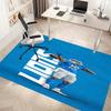 1pc Detroit Lions logo Print Area Rug - Soft, Washable Non-Slip Indoor Mat, Living Room, Home Office Decorative Rug,Office Decorative