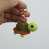 Funny Novelty Little Turtle Doll Crochet Keychain Pendant Creative Car Keyrings Exquisite Backpack Decoration Accessories Gifts