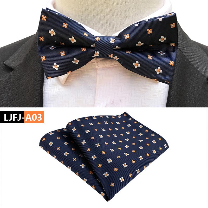 Модный трендовый галстук-бабочка плюс набор полотенец для кармана, свадебный галстук-бабочка для жениха и шафера