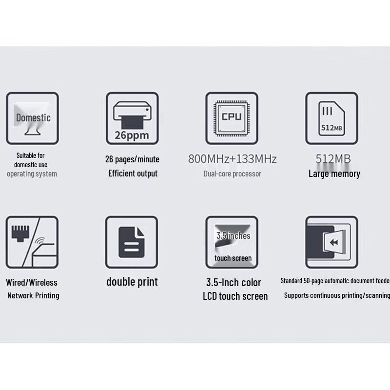 Lenovo MC2600DNW Color Laser Multifunction Printer CN plug (adapter included)