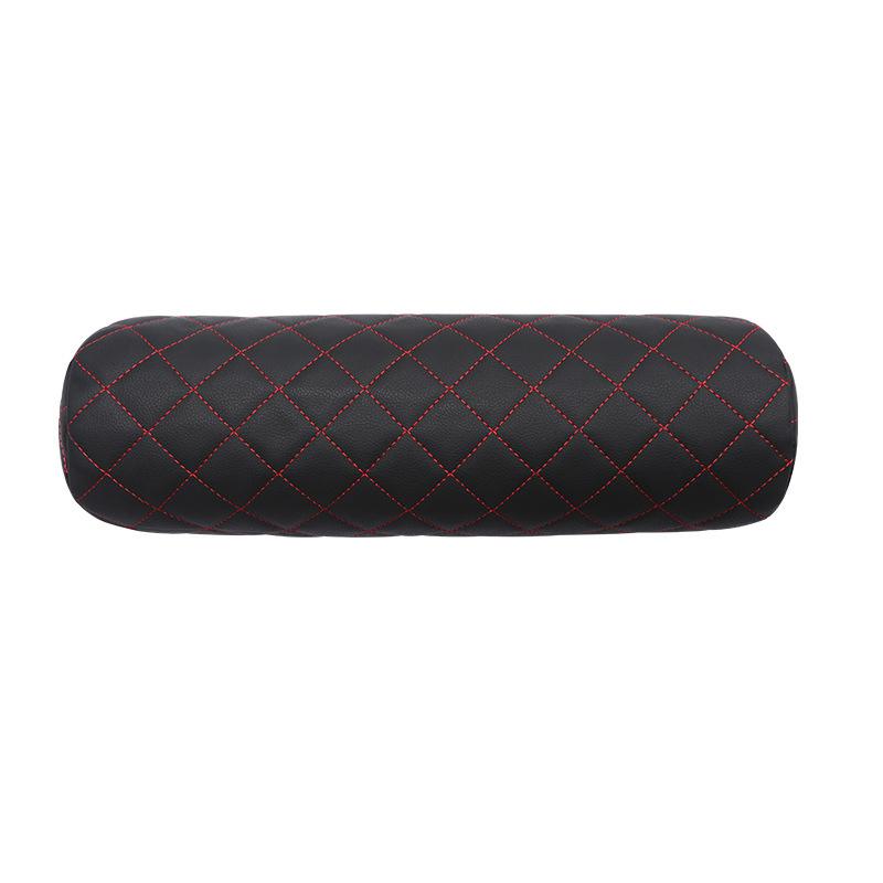 1/2 шт., подушка для шеи автомобиля из искусственной кожи, шелковый хлопок, наполнитель с защитой от клещей, чехол для автомобиля, круглый рулон, под...