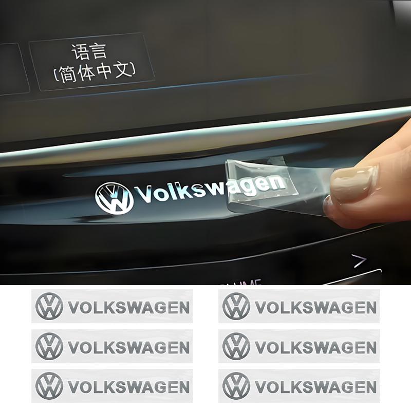 T253D Metal Emblem Sticker Car Styling Interior Decoration Decals For Volkswagen GTI R-Line R Polo T5 Golf Passat Scirocco Jetta
