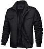 KEFITEVD Casual Work Plus Cold Weather Stand Winter Size M Men's Jacket, Size, Wear, Collar, Blouson, Outerwear, Fleece-Lined, Black,