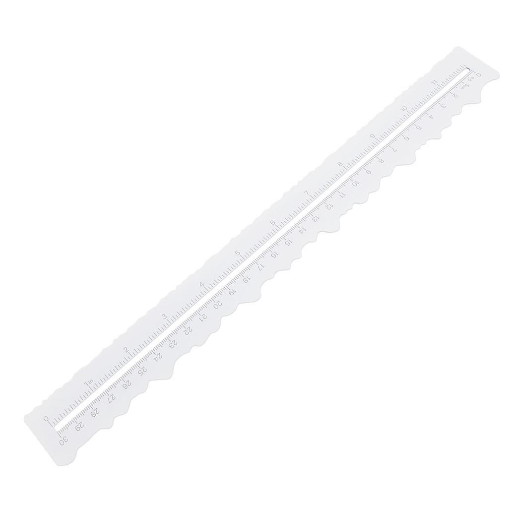 Paper Tearing Ruler Plastic Double Sided Deckle Edge Ruler for Crafting Activities