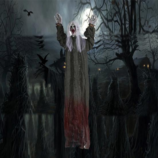 Хэллоуин Подвесное украшение в виде привидения Страшный Мрачный Жнец Скелет Призрак Жуткий Декор для вечеринки на открытом воздухе Двор Крыльцо Дом с привидениями