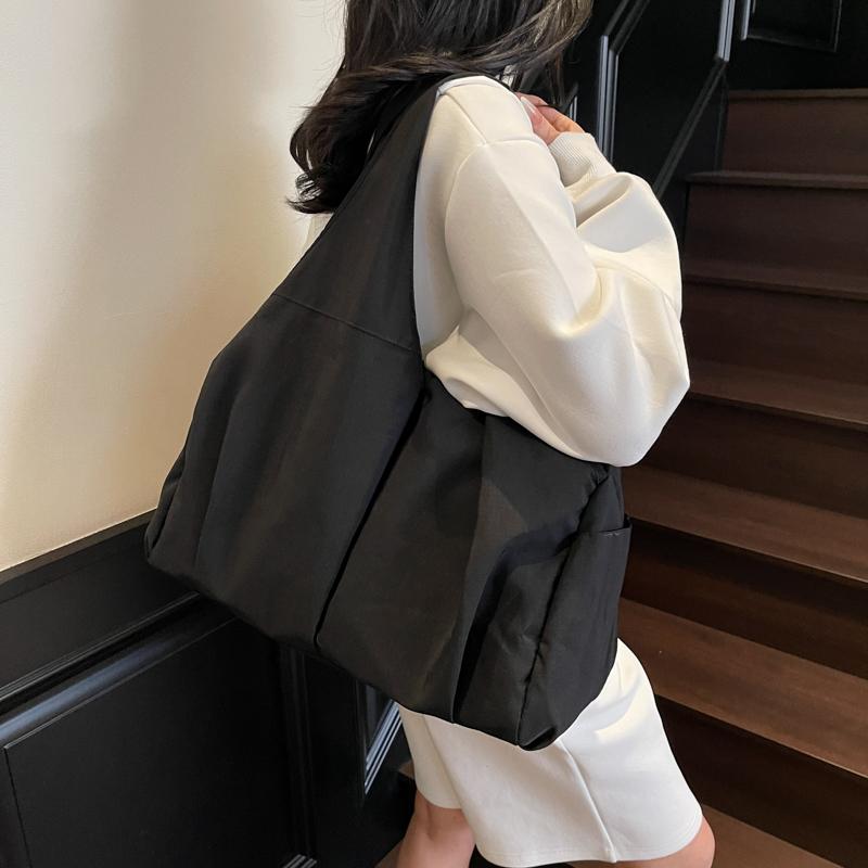 Сумка Легкая Большая Вместительная Сумка Через Плечо Дорожная Сумка Однотонная Сумка-тоут