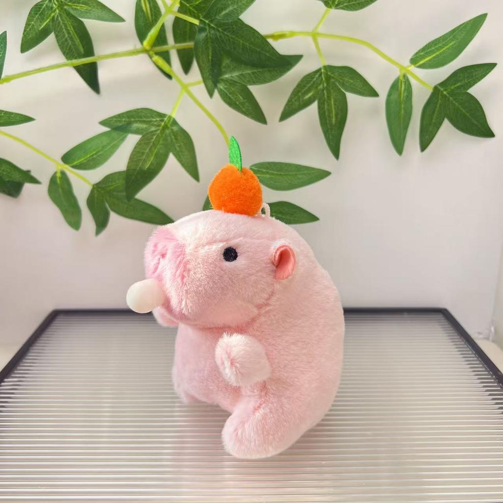 Shaking Sound, Internet Celebrity Capybara Spitting Bubbles, Capibala Pendant, Plush Toy Doll, Keychain Doll