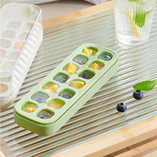 Лоток для льда Easy Release Ice Cube Mold для морозильника, без бисфенола А, 21 гнездо, коробка для льда для коктейлей, чая, кофе
