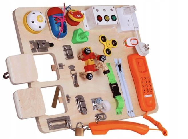 Tablica Sensoryczna Manipulacyjna Montessori Mata