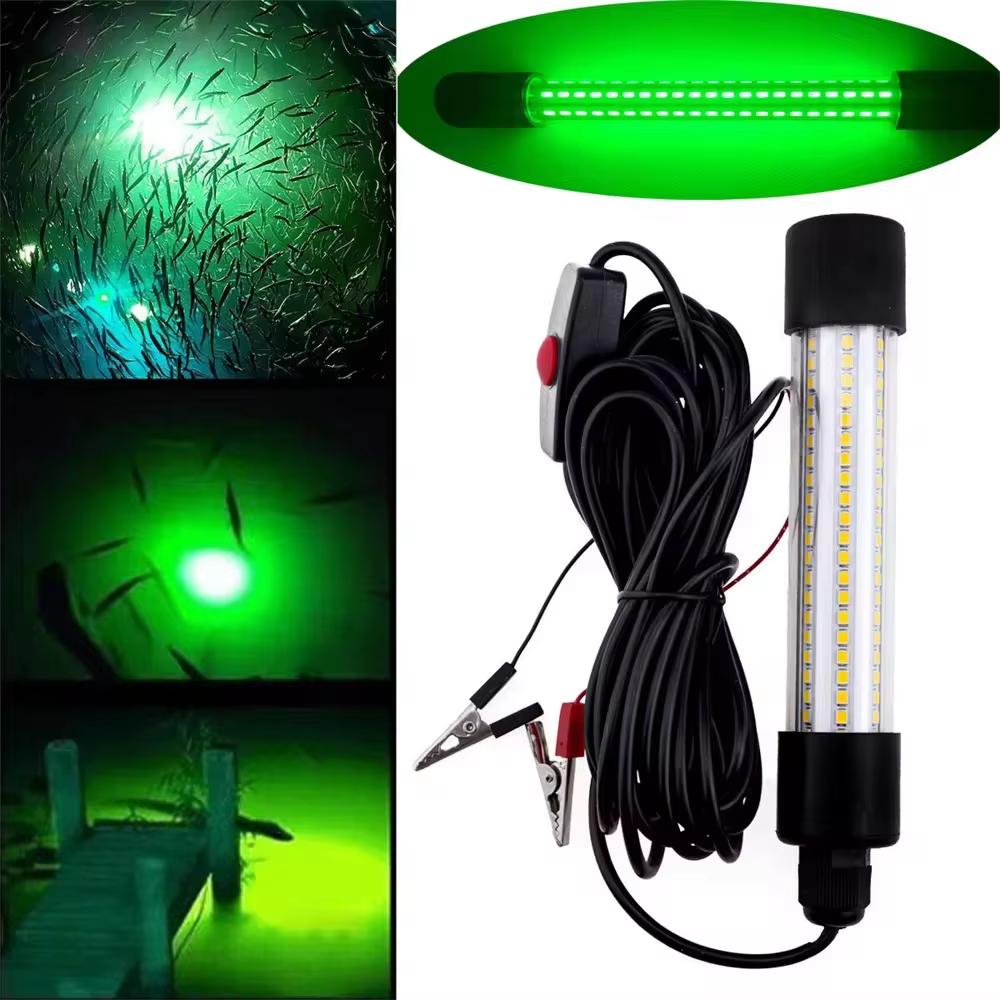 20W 12V-24V LED Fishing Lights Waterproof Underwater Fishing Lamp Submersible Boat Night Lishing Lamps Attract Squid Krill Light
