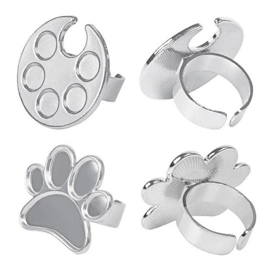 Mini Claw Ring Palette 3D Printed Nail Art Color Palette Mixing Ring Portable Small Nail Color Blending Tray for Nail Polishes