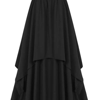 Костюм на Хэллоуин Горячая распродажа Женская асимметричная юбка миди Эластичная талия Полуюбка Трендовая