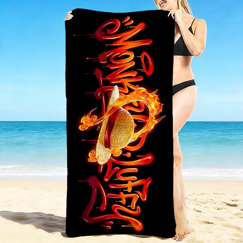 1Pc Calligraphy Artwork Beach Towel Quick Dry Multiuse For Beach Pool Gym Yoga Home Travel Christmas Halloween Xmas Gift S1383