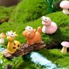 Cartoon Animal Frog Snake Tiger Ornament Micro Landscape Resin Home Decoration Ornaments Dollhouse Cute Gardening Accessories