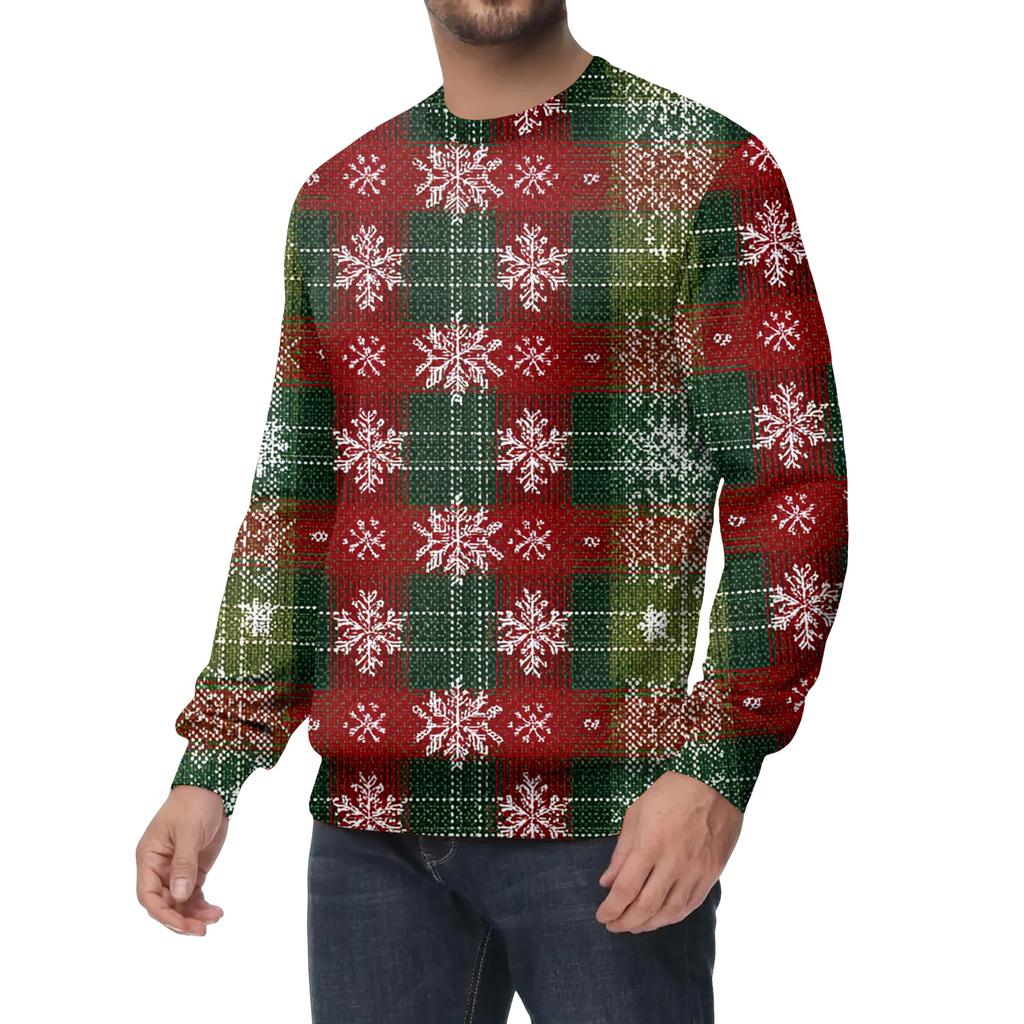 Мужской повседневный модный свитшот с принтом и круглым вырезом