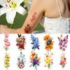 9Pcs Flower Temporary Tattoo Stickers For Women Body Art Fake Tattoo Sexy Rose Butterfly Peony Little Daisy Waterproof Tattoos