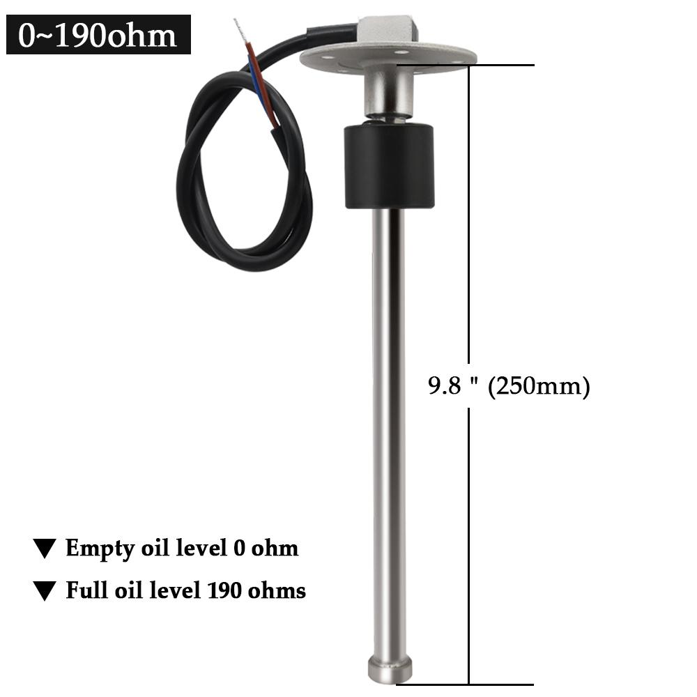 Универсальный датчик уровня топлива 0-190 Ом 200 мм 250 мм 300 мм 350 мм Датчик уровня воды Нержавеющая сталь Датчик указателя уровня топливного бака