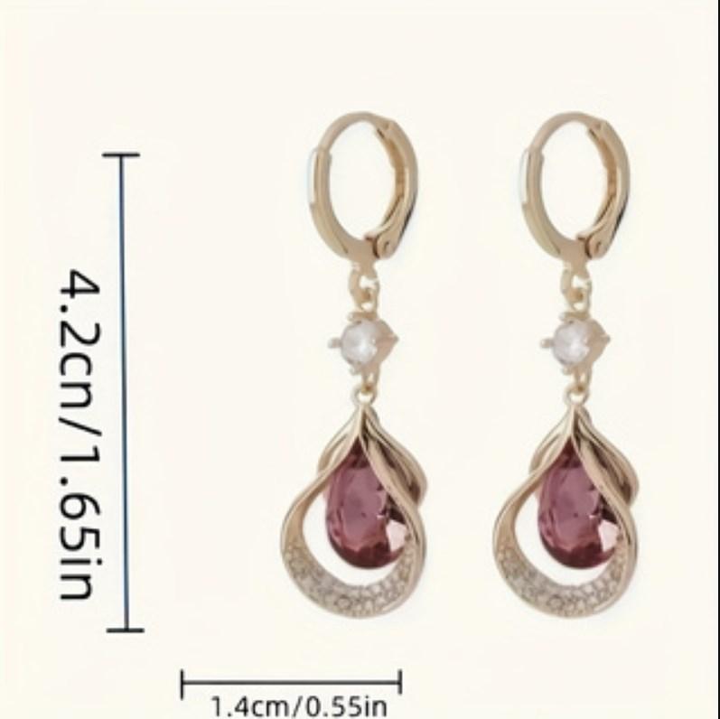 Женские ювелирные изделия 1 пара уникальных модных элегантных блестящих инкрустированных висячих сережек-капель, ювелирные изделия в форме капли для вечеринки