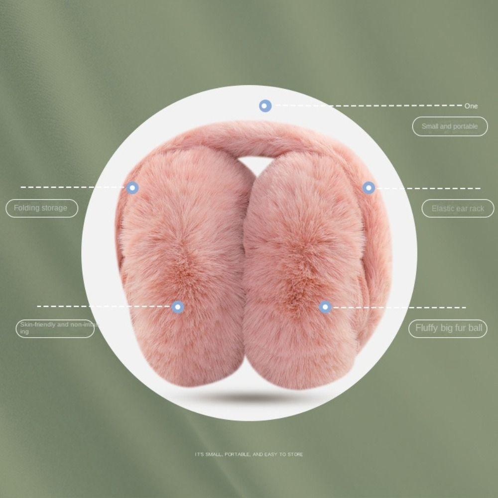 Складные зимние наушники однотонные с ушками, милые, для улицы