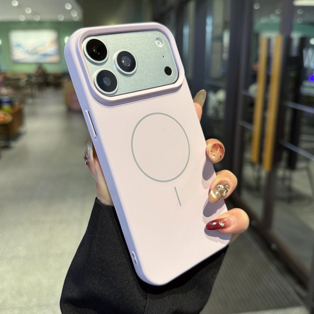 Жидкий силикон Для Magsafe Магнитный чехол Для iPhone 17 Pro 16 15 14 13 11 12 Pro Max Air Камера Сенсорная кнопка Ударопрочный чехол